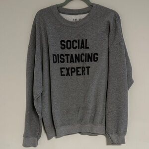 The Shop Forward Social Distancing Expert Sweatshirt, Grey, Size XL/Extra Large